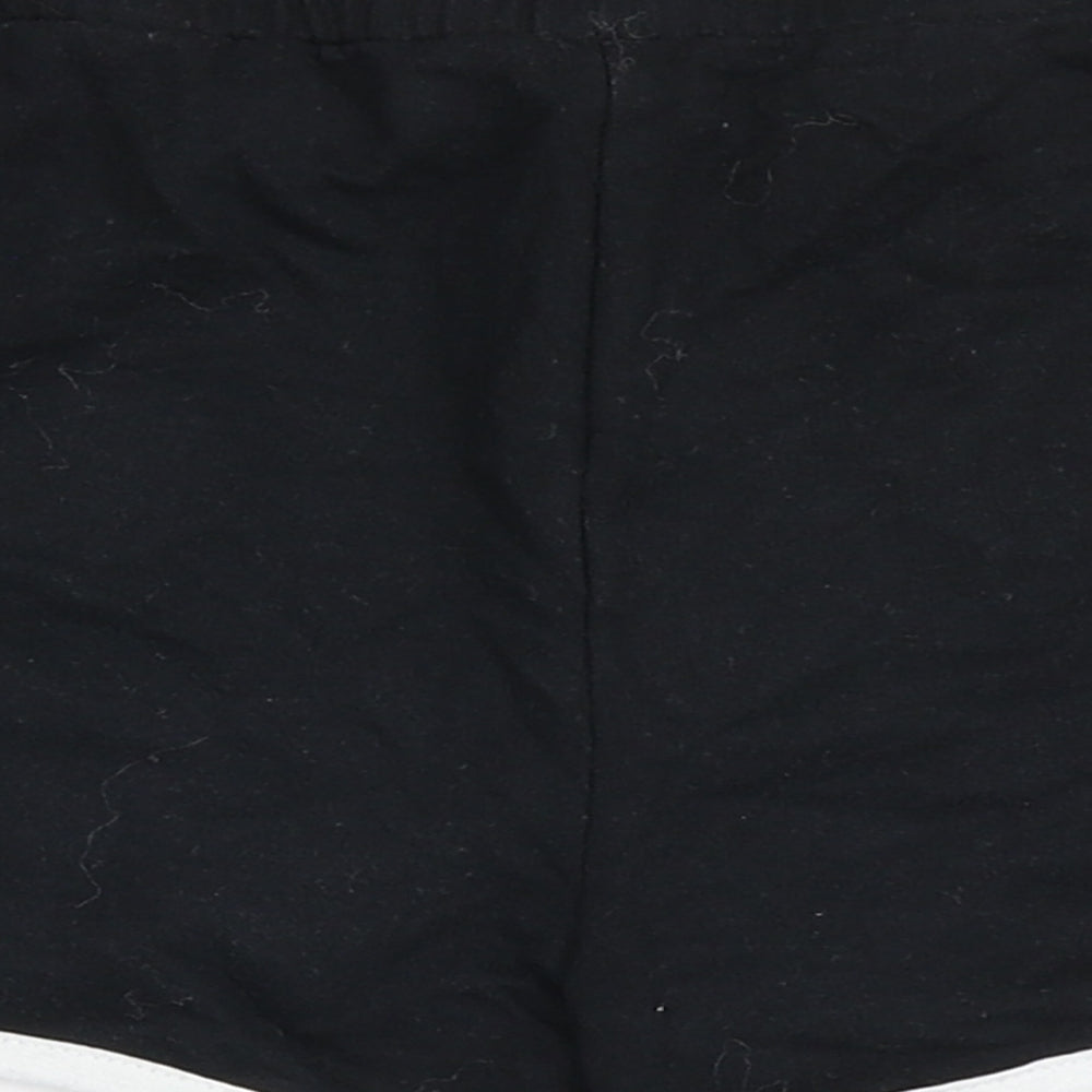 Dunnes Stores Womens Black Cotton Hot Pants Shorts Size 25 in Regular Drawstring