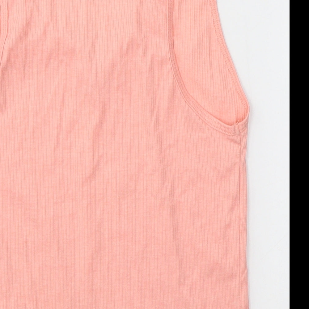 Primark Womens Pink Polyester Jersey Tank Size M V-Neck