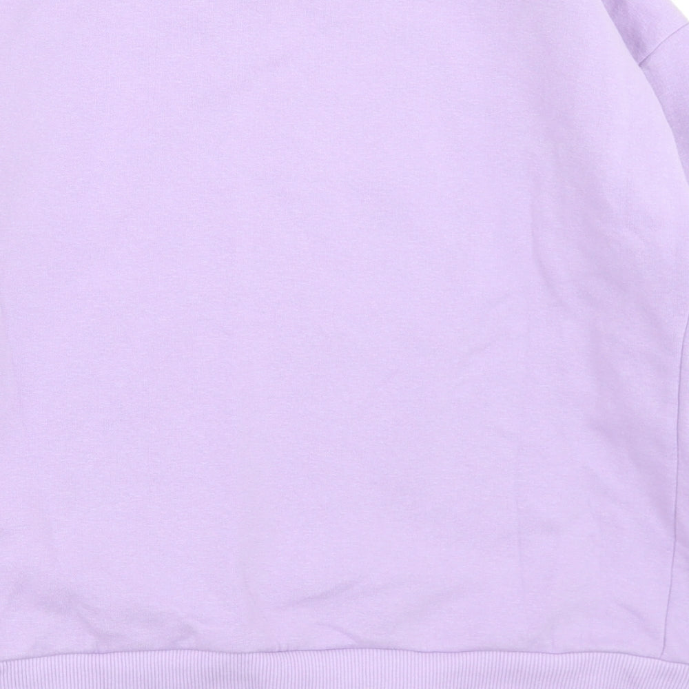 George Girls Purple Cotton Pullover Sweatshirt Size 12-13 Years - Butterflies