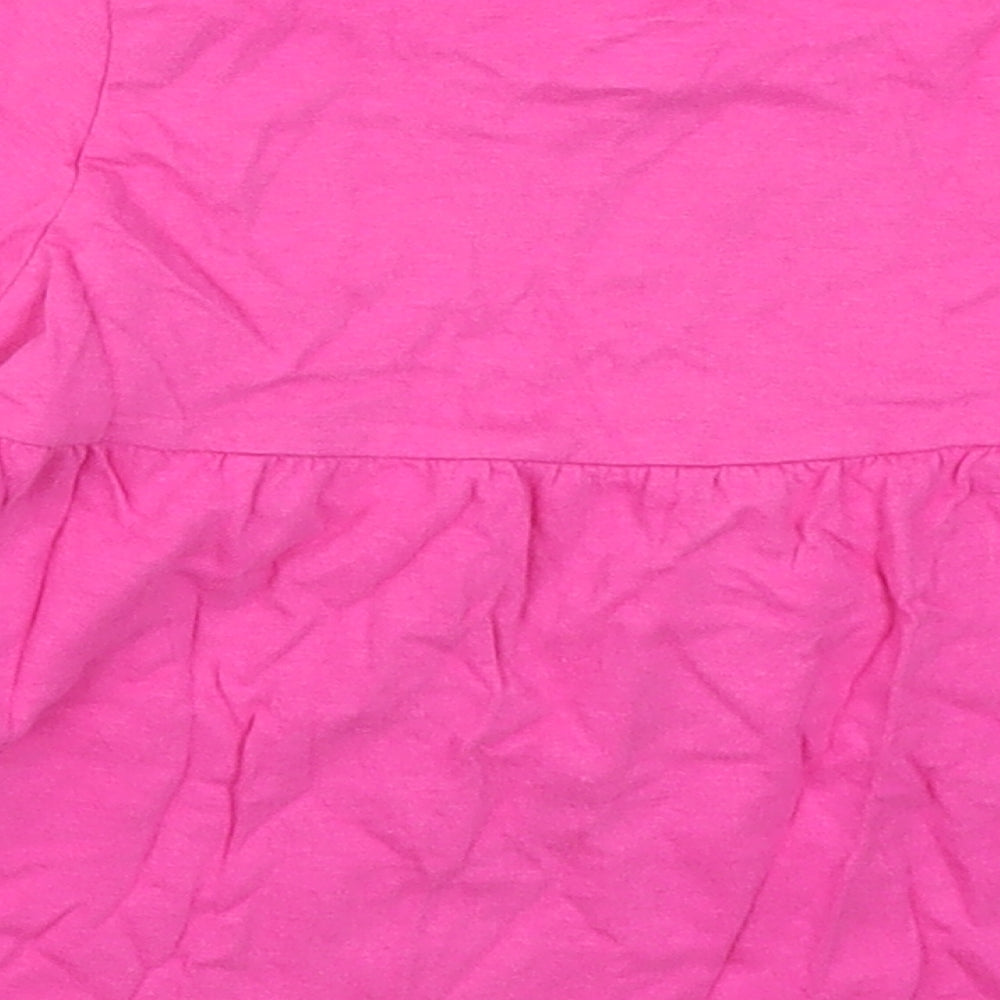 Gap Girls Pink Cotton Basic T-Shirt Size 2 Years Crew Neck Pullover