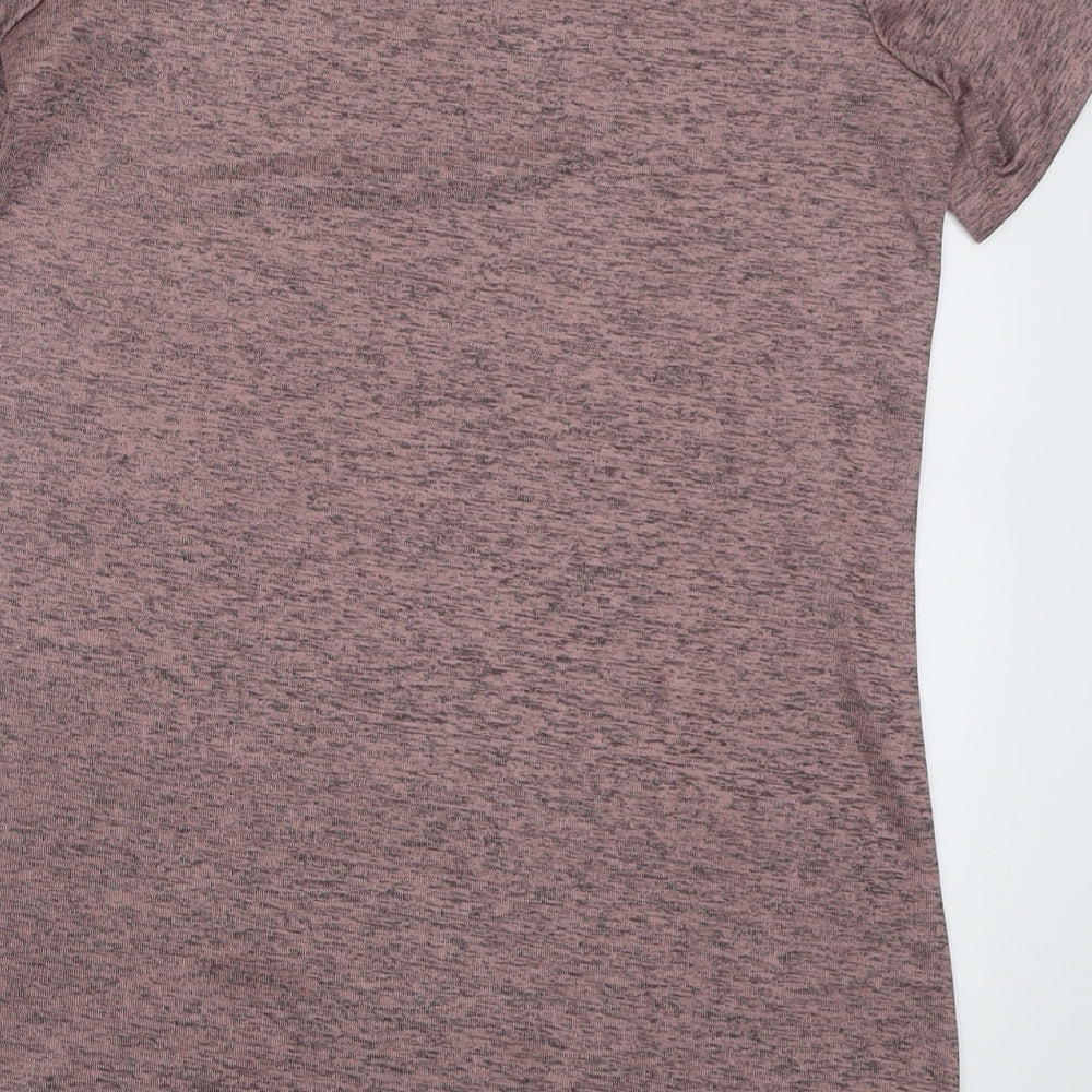 Dorothy Perkins Womens Pink Polyester Basic T-Shirt Size 10 Crew Neck