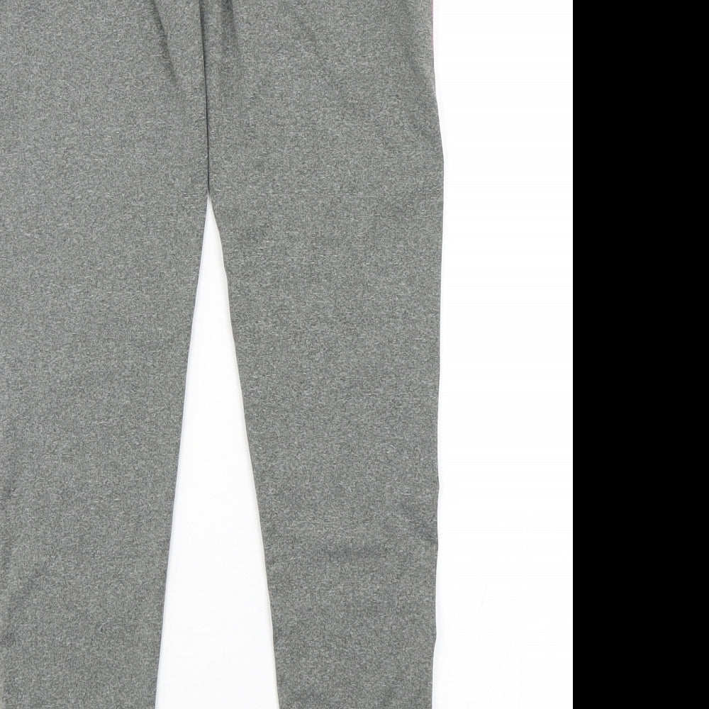 Atmosphere Womens Grey Polyester Compression Leggings Size 10 L28 in Regular