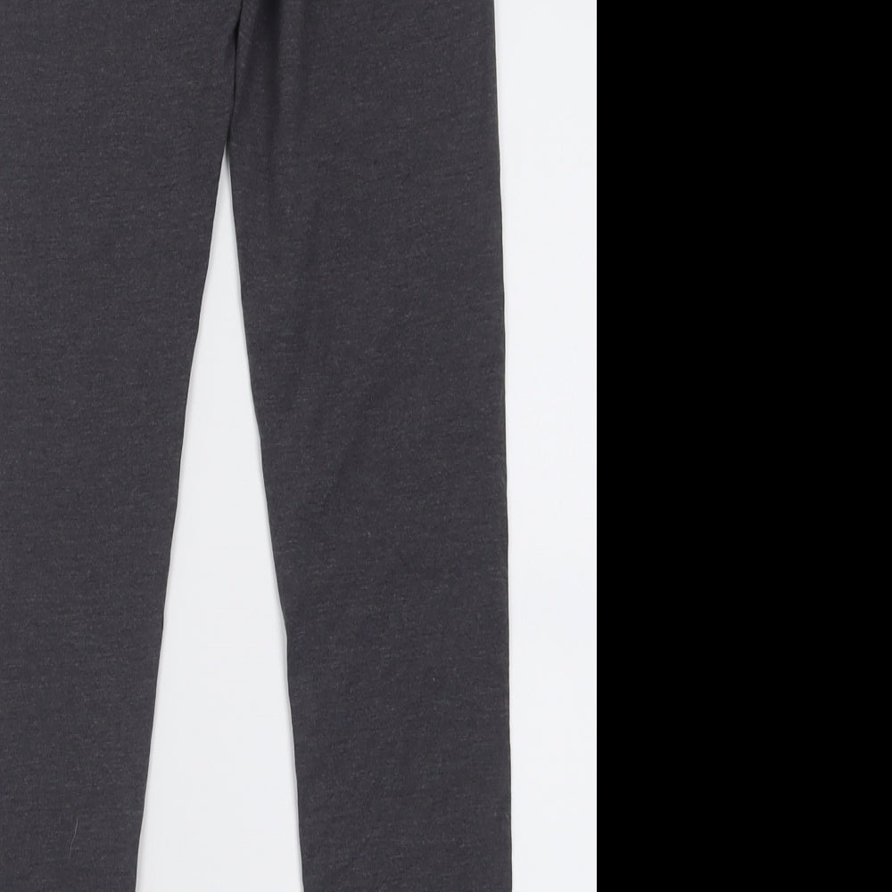 Dunnes Stores Womens Grey Cotton Capri Leggings Size S L28 in