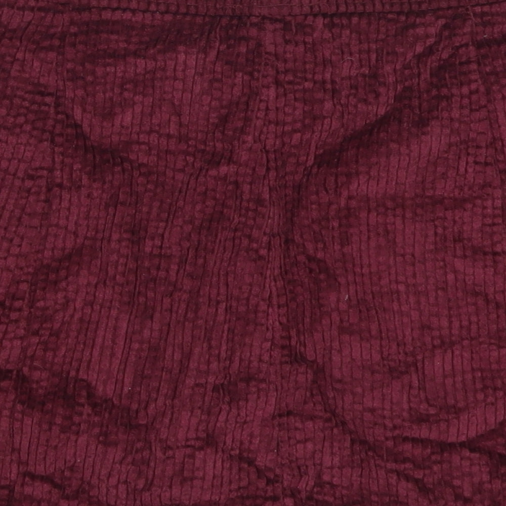 Cameo Rose Womens Purple Cotton A-Line Skirt Size 28 in Button
