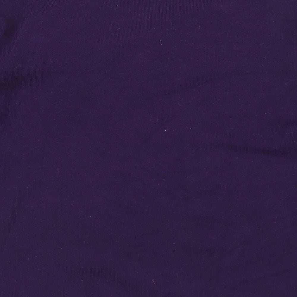 BM Womens Purple Round Neck Viscose Pullover Jumper Size M