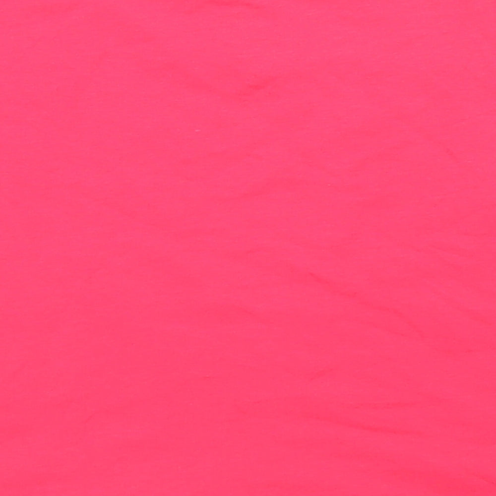 F&F Womens Pink Cotton Basic T-Shirt Size 12 Square Neck - Bandeau