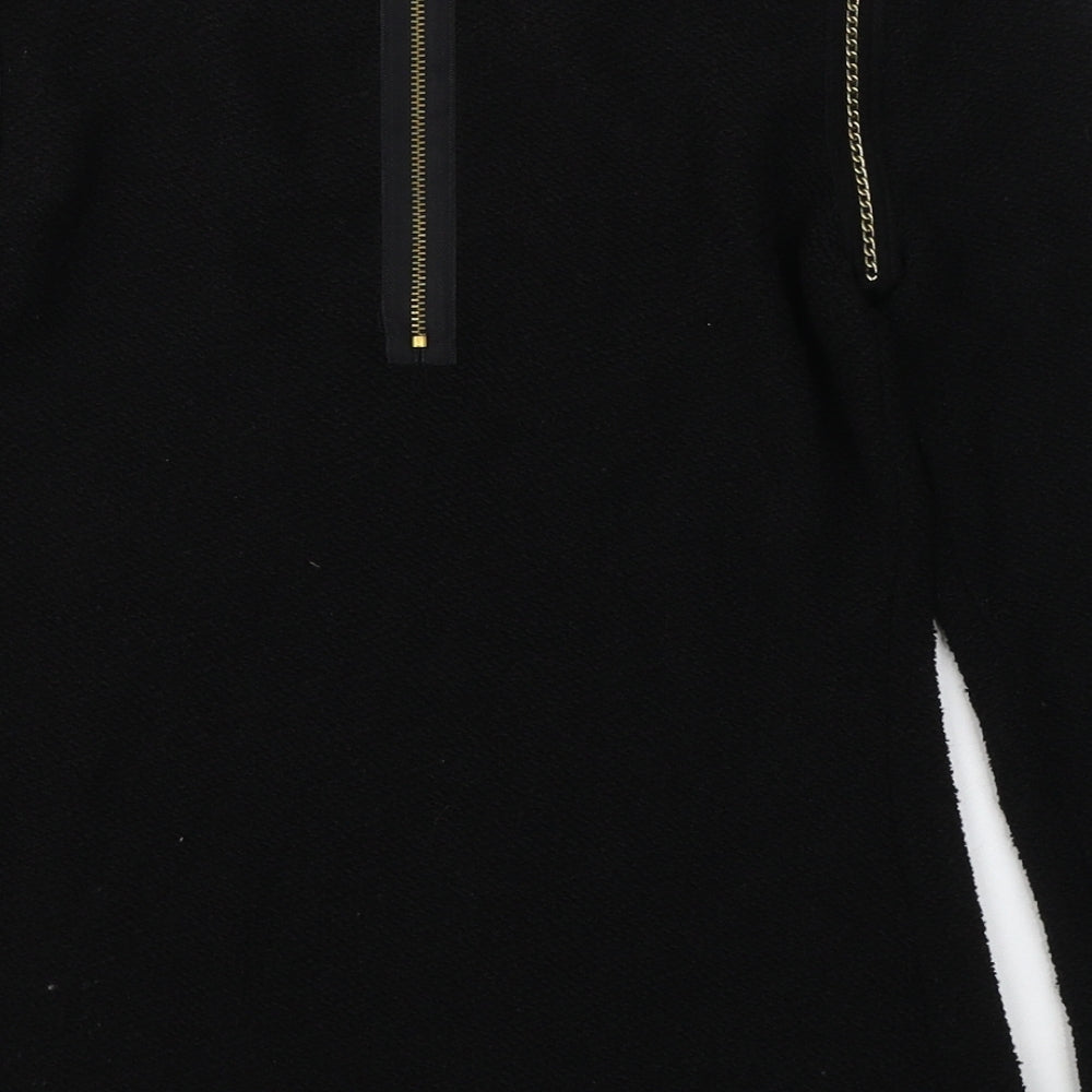 Limited Collection Womens Black Cotton Jersey Blouse Size 8 Round Neck