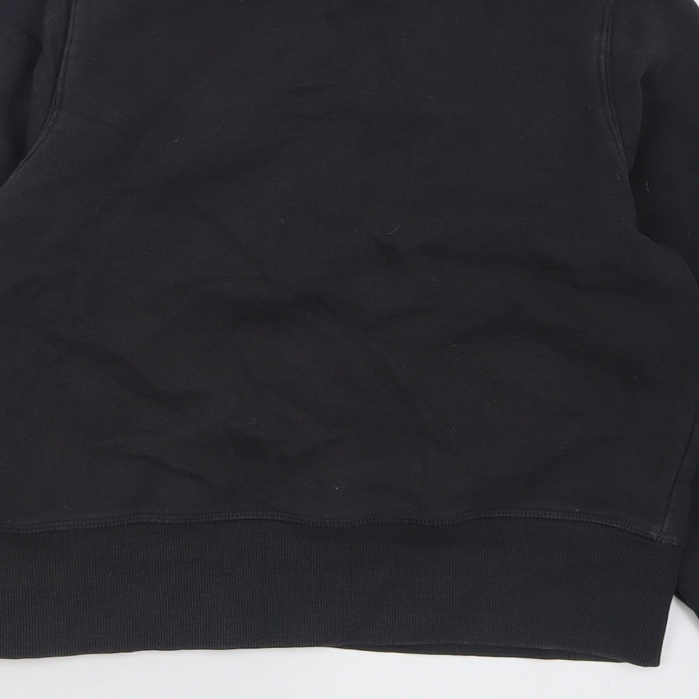 Marks and Spencer Girls Black Cotton Pullover Sweatshirt Size 11-12 Years - awesome