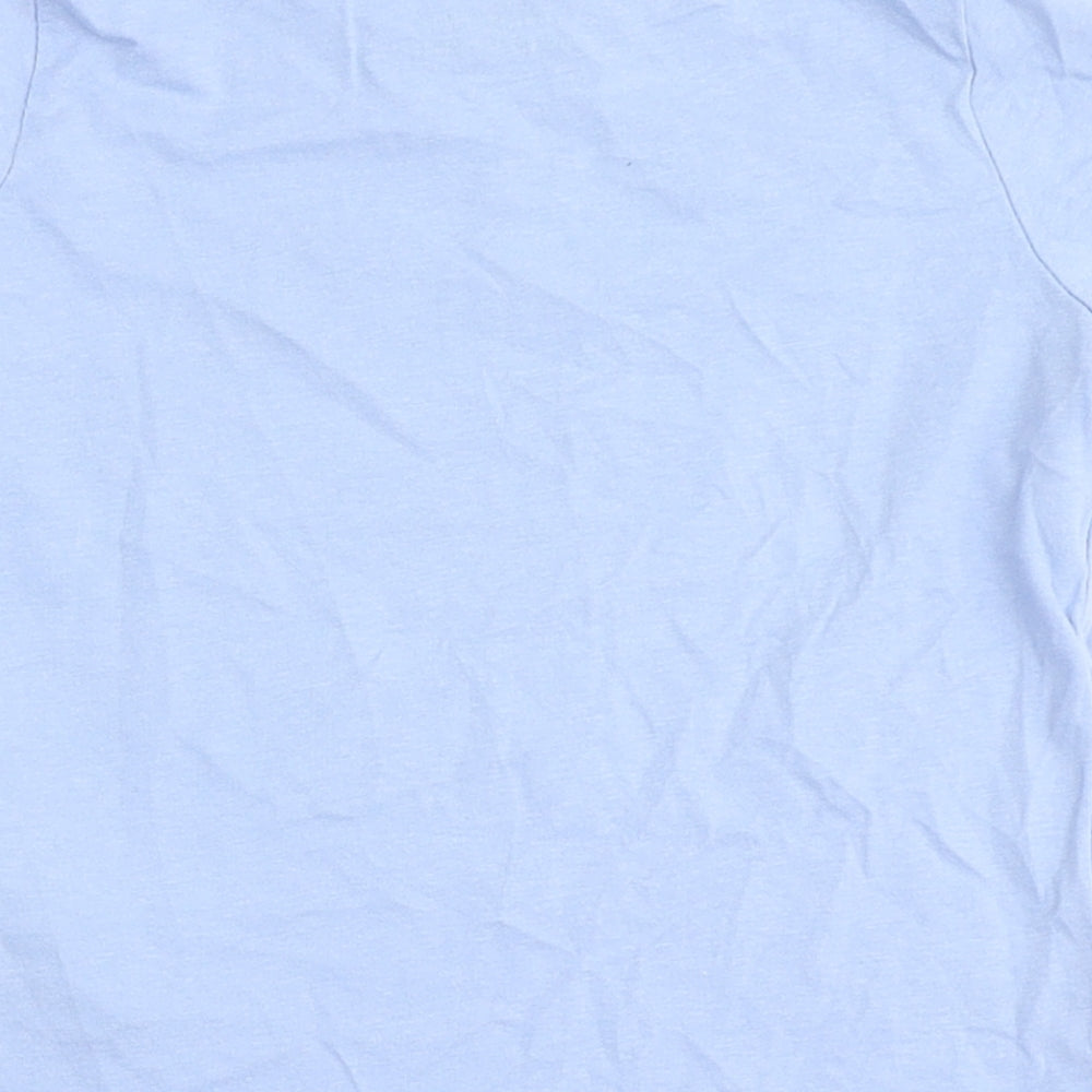 Primark Girls Blue 100% Cotton Basic T-Shirt Size 3-4 Years Round Neck Pullover - We Shine Together