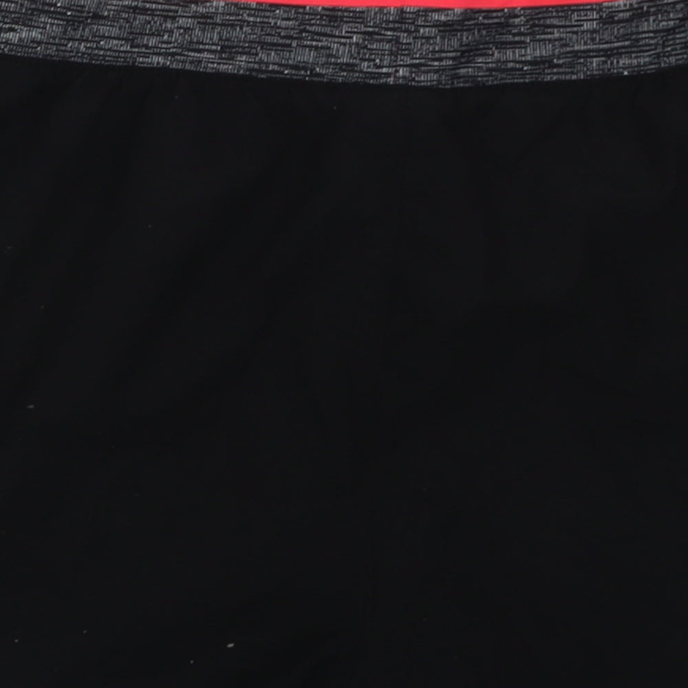 DECATHLON Womens Black Polyester Sweat Shorts Size L L3 in Regular Pull On