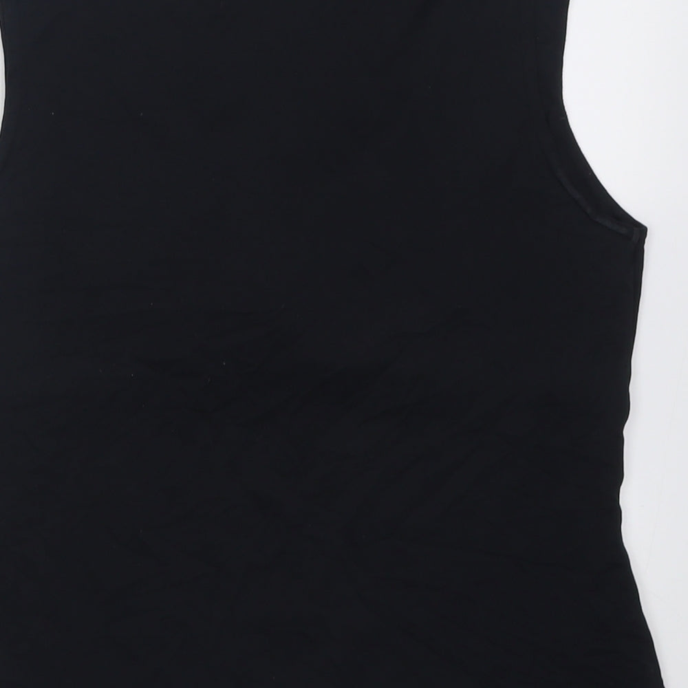 Oasis Womens Black Polyamide Basic Tank Size 14 V-Neck