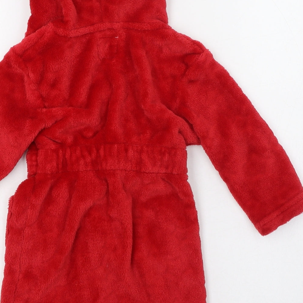 Primark Baby Red Geometric Polyester Kimono Robe & Gown Set Size 9-12 Months Tie