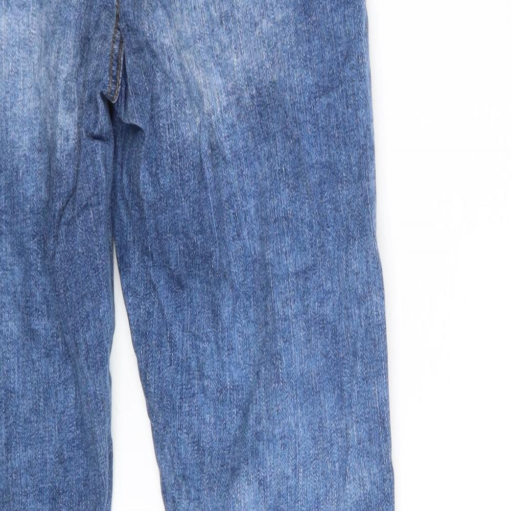 Denim & Co. Womens Blue Cotton Skinny Jeans Size 8 L27 in Slim Zip