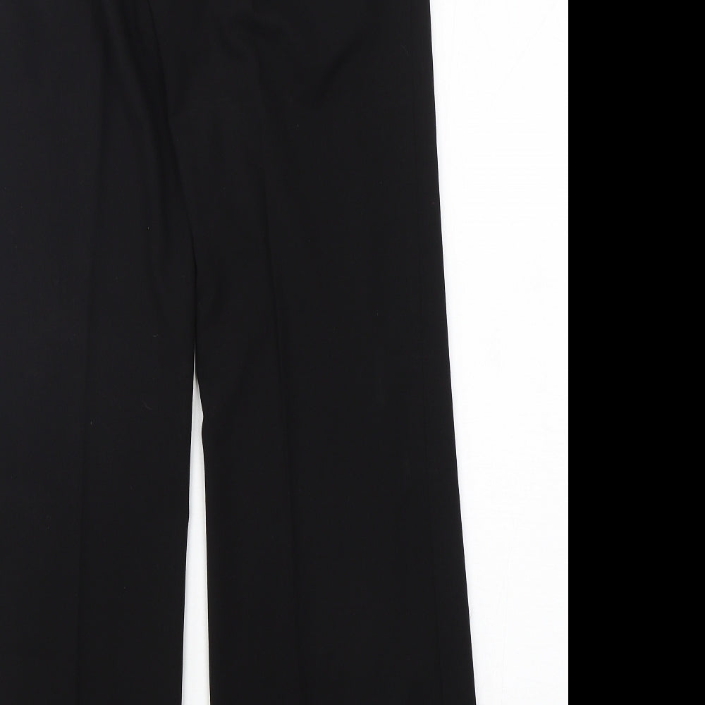 Robell Womens Black Polyester Trousers Size 8 L31 in Regular