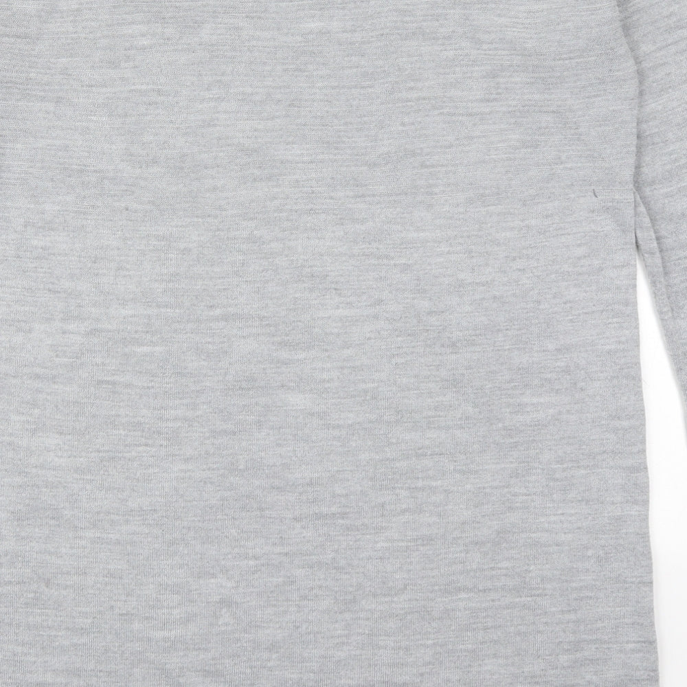 Atmosphere Womens Grey Acrylic Jumper Dress Size S Crew Neck Pullover