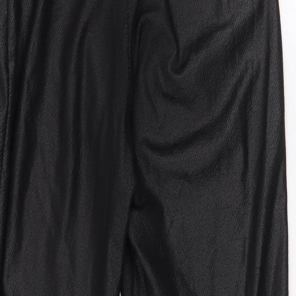 PRETTYLITTLETHING Womens Black Polyester Dress Pants Trousers Size 8 L25 in Regular Buckle