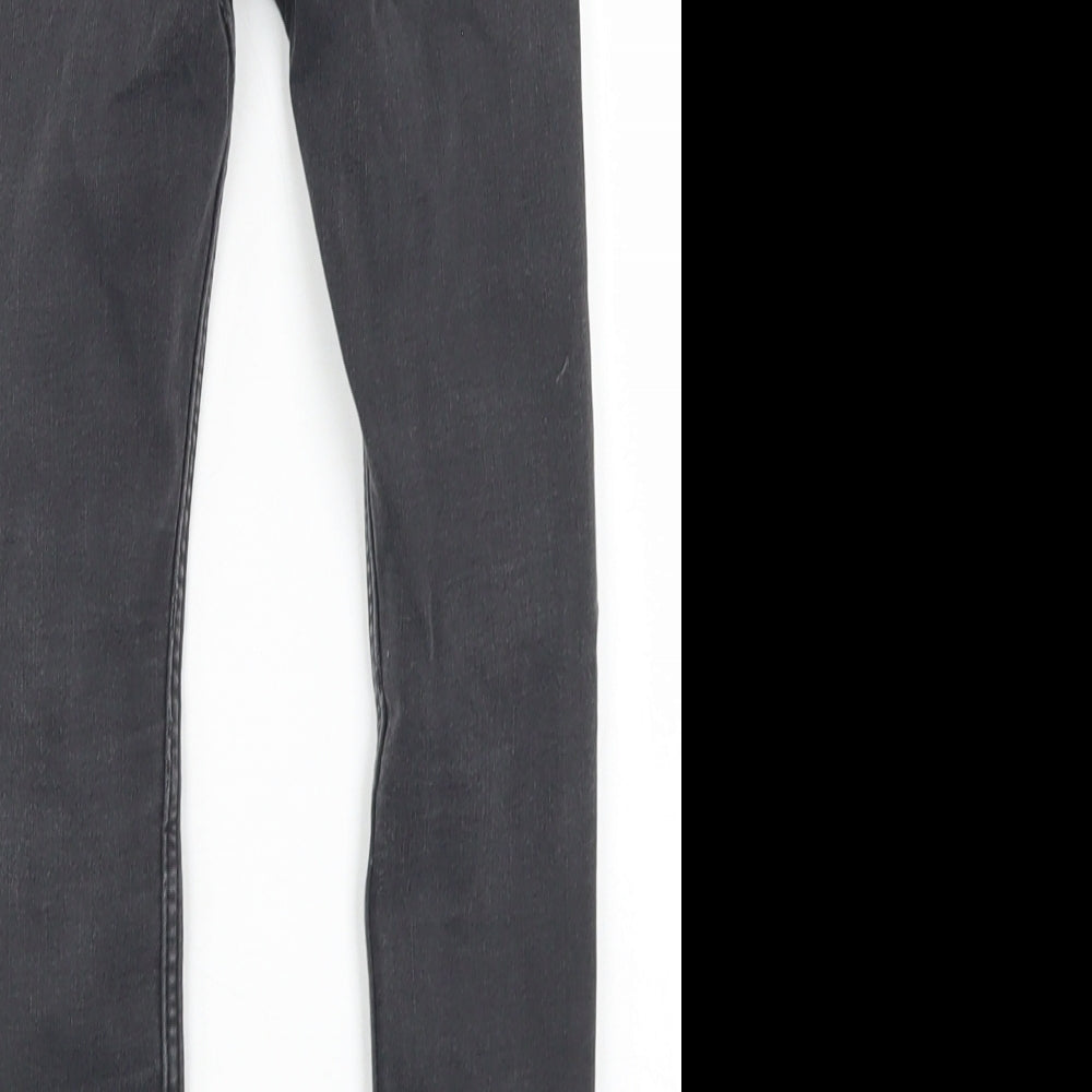 &Denim Girls Black Cotton Skinny Jeans Size 5-6 Years Regular Snap
