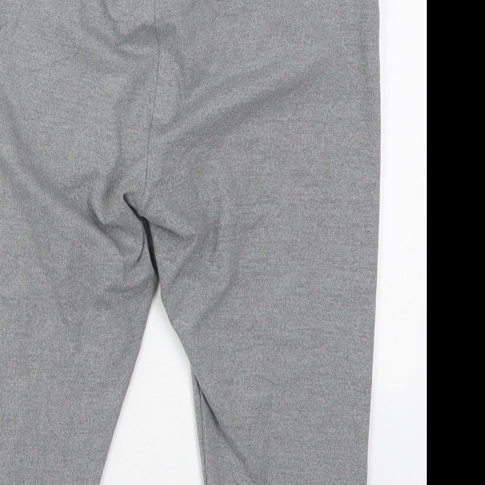 DECATHLON Womens Grey Polyester Cropped Leggings Size 30 in L16 in Regular