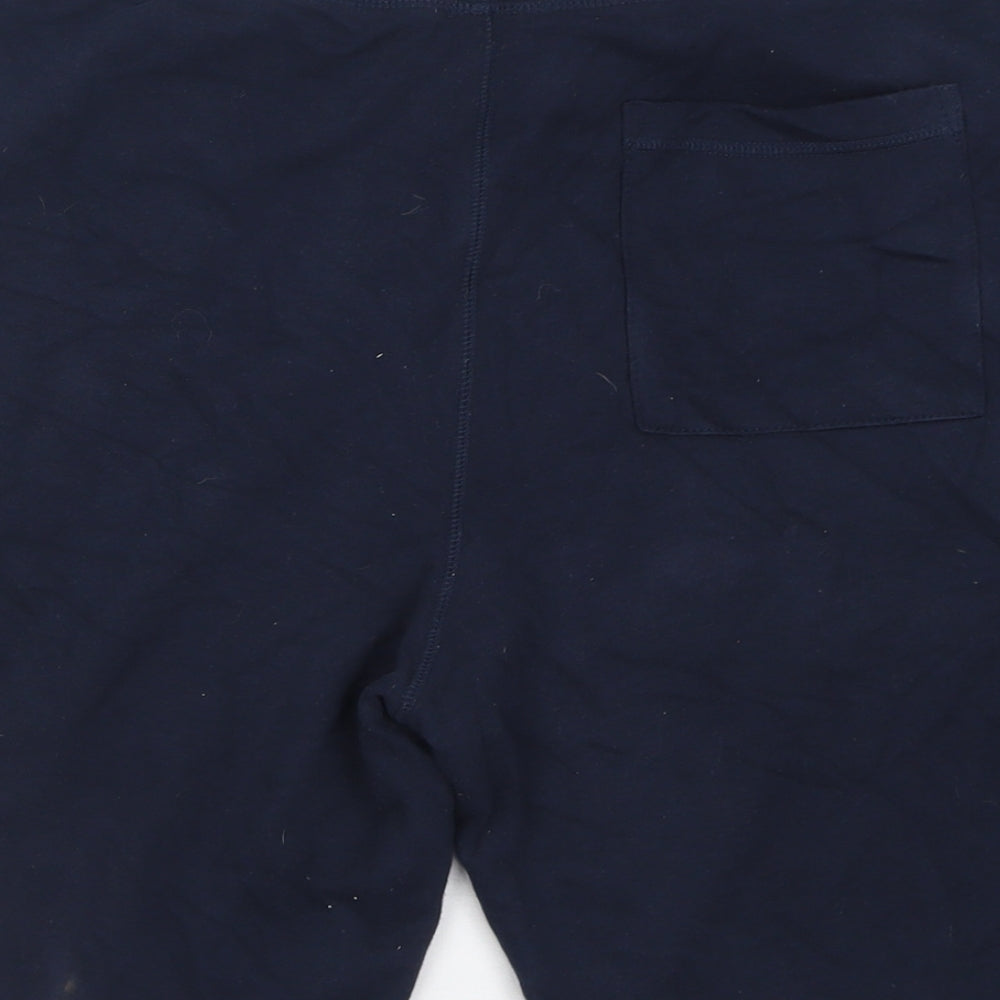 F&F Mens Blue Cotton Sweat Shorts Size L L10 in Regular Tie