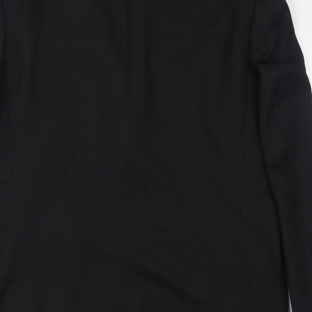 Baumer Mens Black Polyester Jacket Blazer Size 36