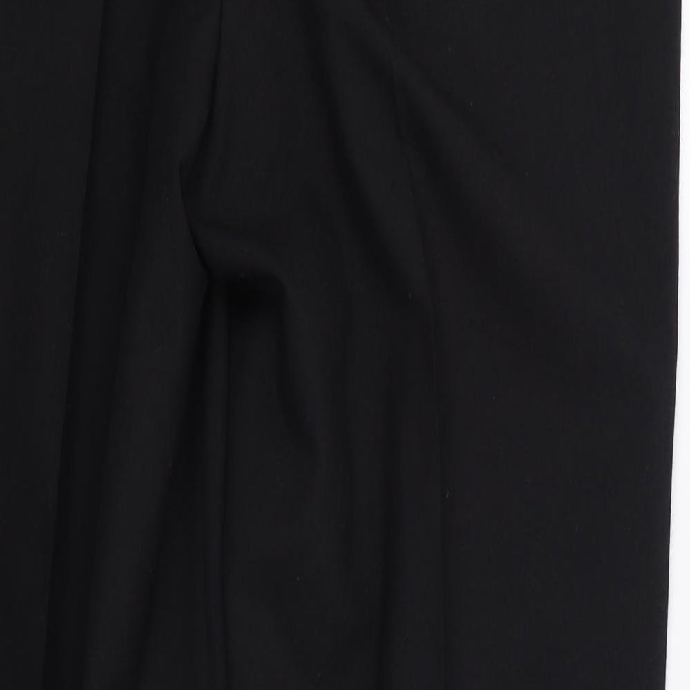 Preworn Womens Black Polyester Trousers Size 20 L32 in Regular Zip