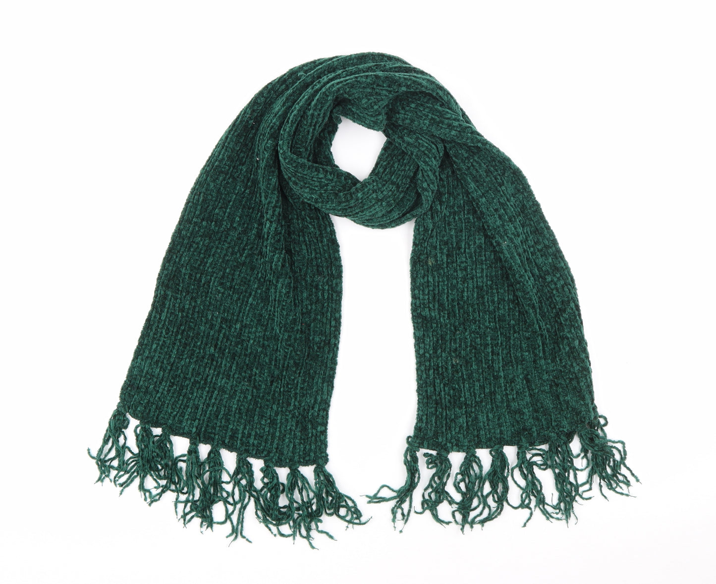 Preworn Unisex Green Acrylic Scarf