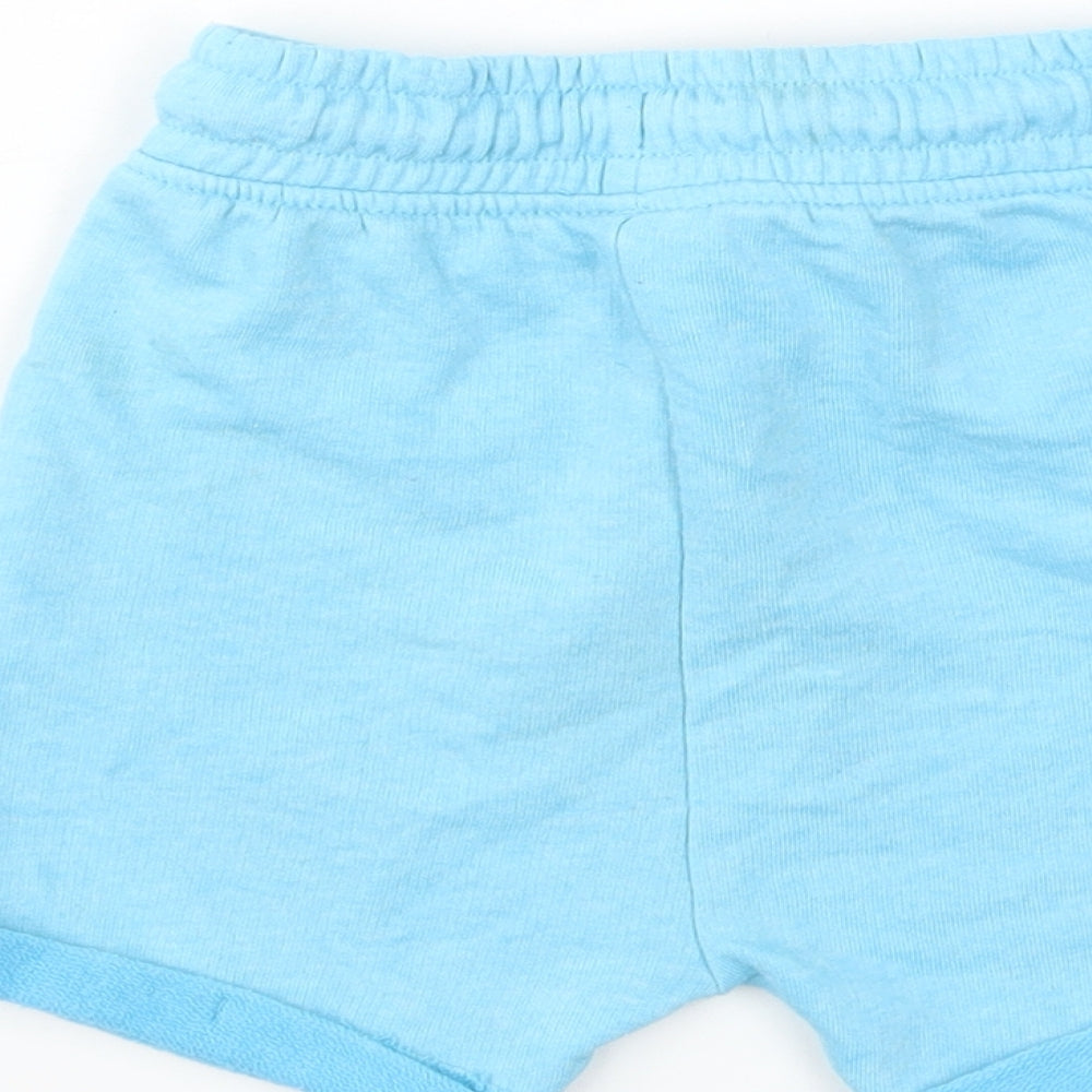 George Girls Blue Polyester Sweat Shorts Size 2-3 Years Regular Drawstring