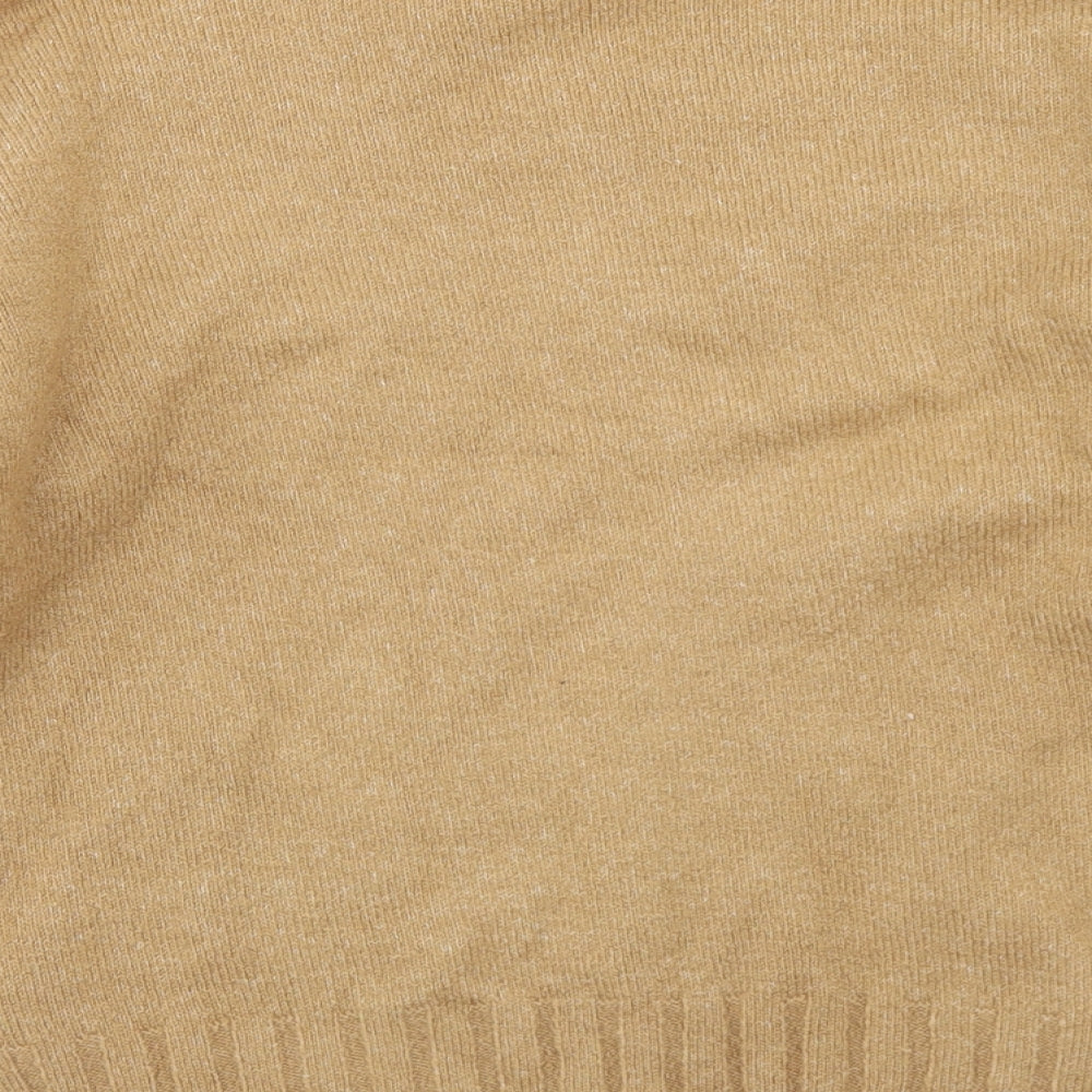Primark Womens Brown Mock Neck Acrylic Pullover Jumper Size S