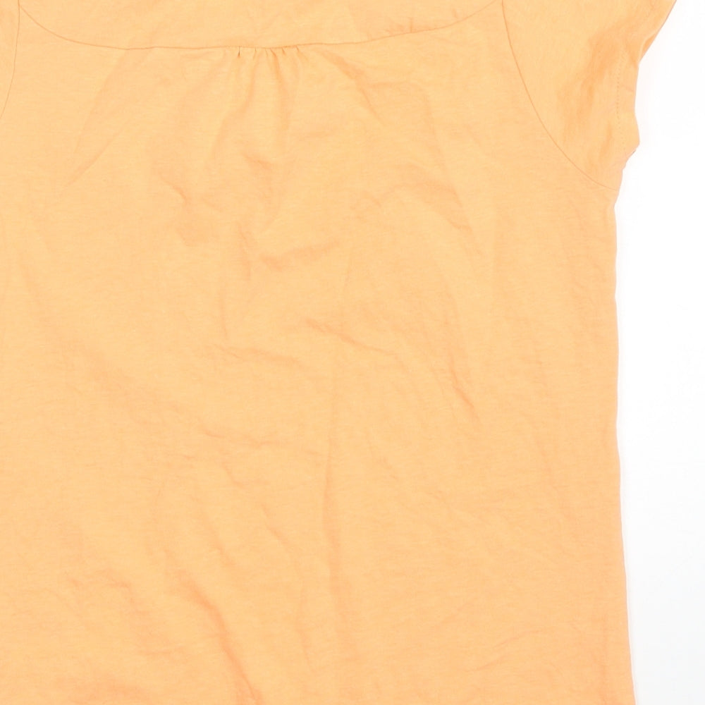 LA Gear Girls Orange Polyester Pullover T-Shirt Size 11-12 Years V-Neck