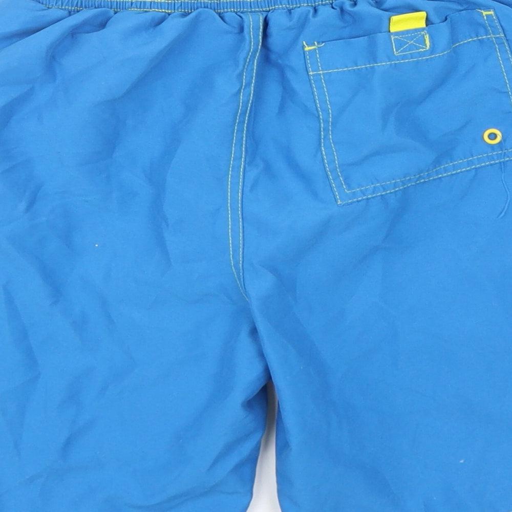 TU Boys Blue Geometric Polyester Bermuda Shorts Size 8 Years Regular Drawstring - Despicable Me