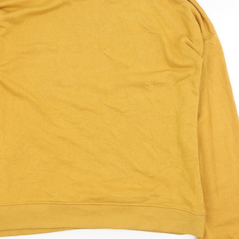 New Look Womens Yellow Round Neck Polyester Pullover Jumper Size 8 - Bronx