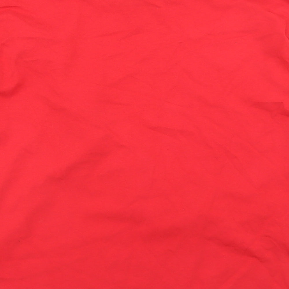 New Look Womens Red Modal Basic T-Shirt Size 12 Round Neck