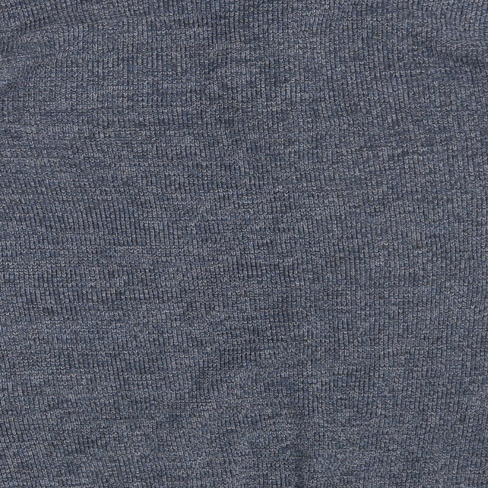 George Mens Blue Round Neck Cotton Pullover Jumper Size XL