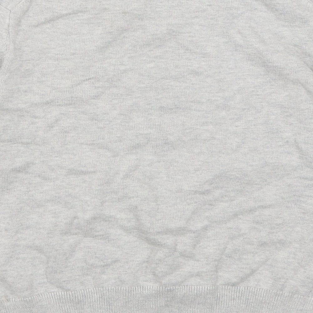 Uniqlo Girls Grey Crew Neck Cotton Pullover Jumper Size 7-8 Years Pullover - Minnie Mouse