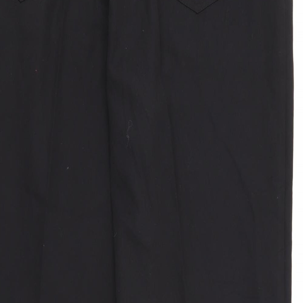 Taylor & Wright Womens Black Polyester Trousers Size 14 L29 in Regular Zip