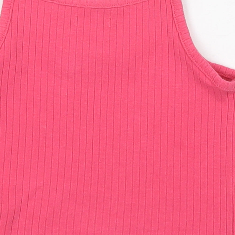 NEXT Girls Pink Cotton Camisole Tank Size 4 Years Scoop Neck