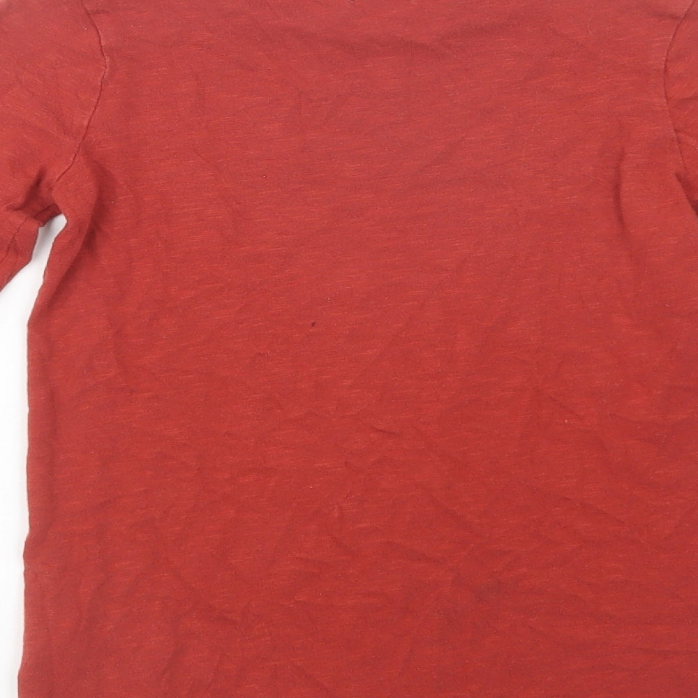 NEXT Girls Brown Cotton Pullover T-Shirt Size 8 Years Crew Neck Pullover - Heart