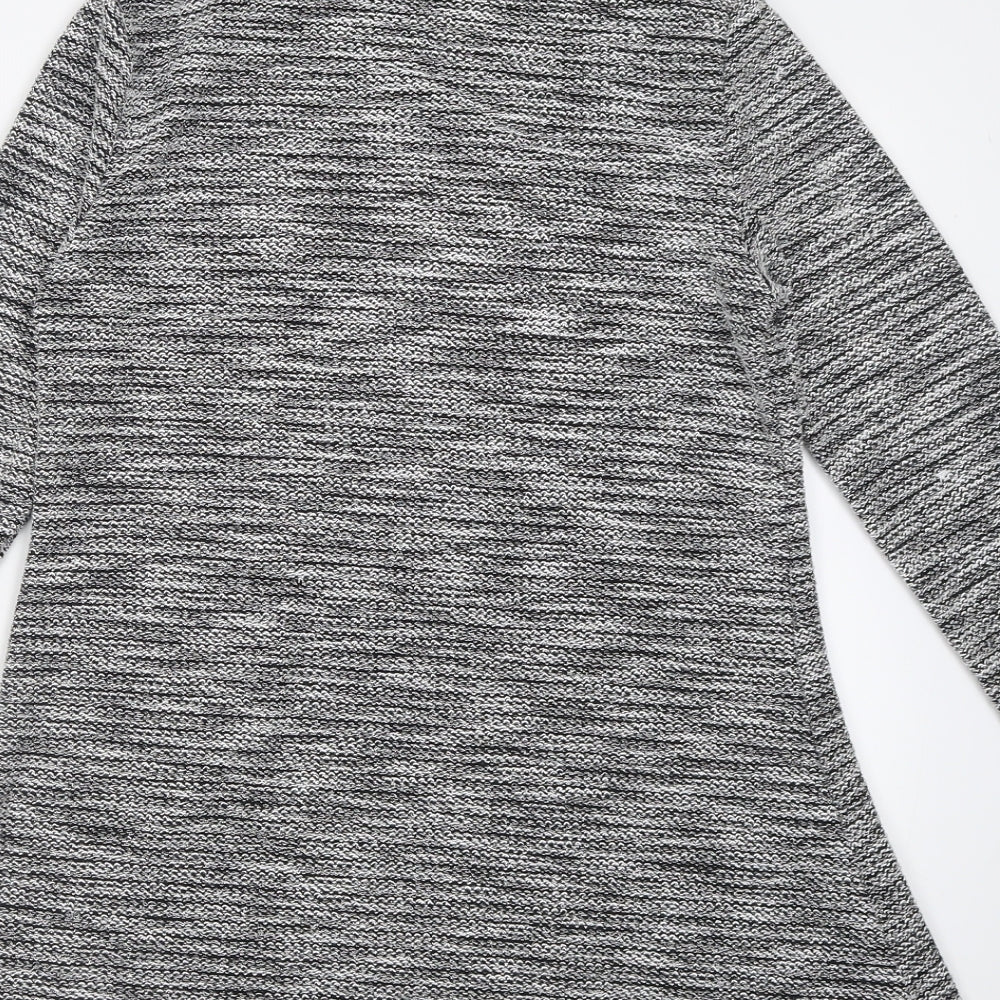 Miss Sassy Womens Silver Polyester Fit & Flare Size S Roll Neck Pullover