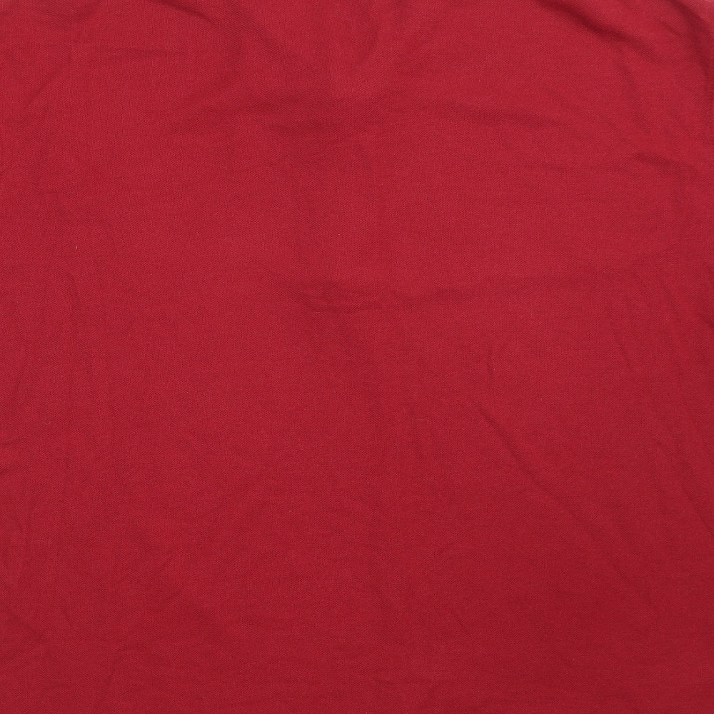 Leisurewear Mens Red Polyester Polo Size XL Collared Button