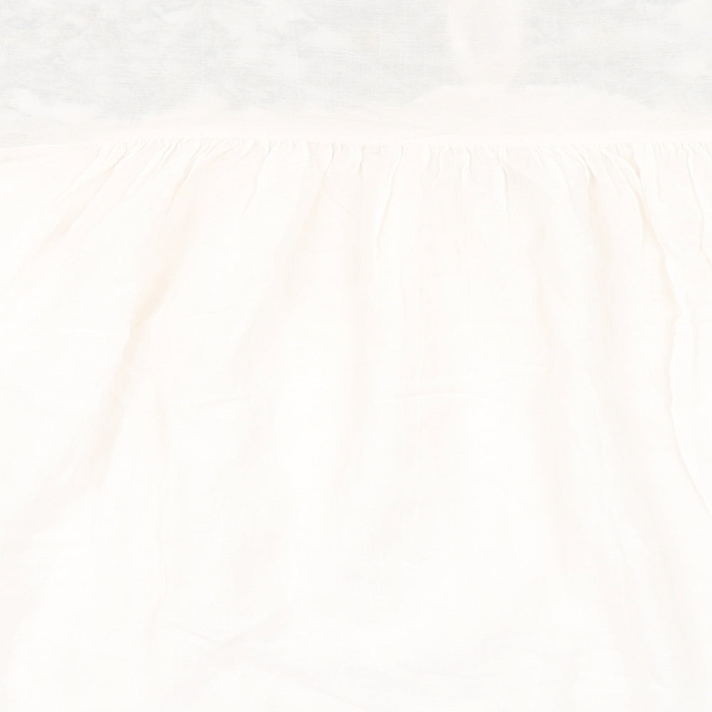 He Loves Me He Loves Me Not Womens Ivory Viscose Basic Blouse Size S Round Neck