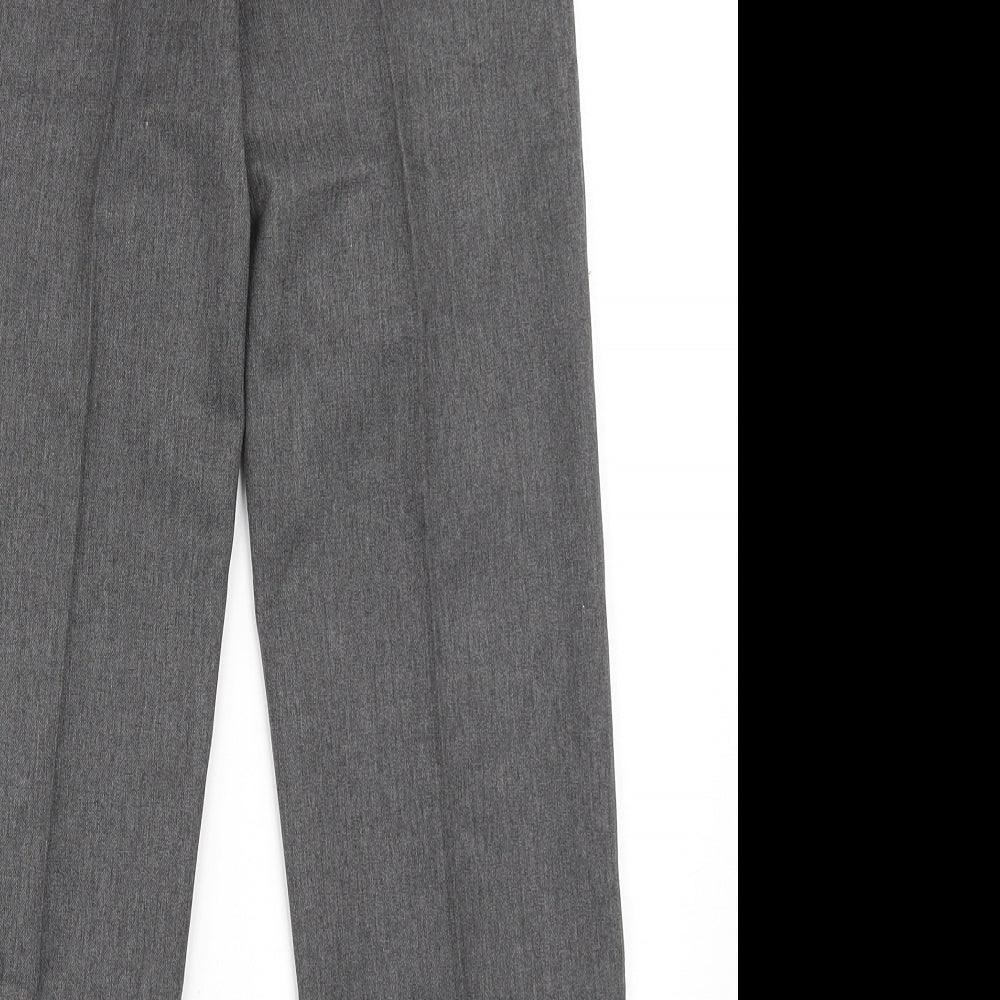 Top Class Boys Grey Polyester Dress Pants Trousers Size 10 Years Regular Zip - School Wear