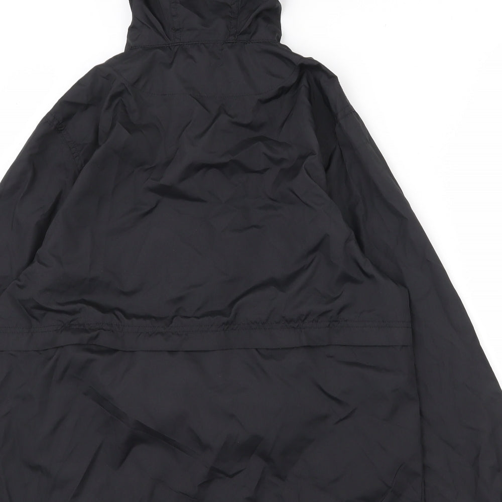 Peacocks Boys Black Rain Coat Coat Size 12-13 Years Zip
