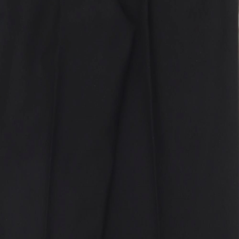 XE Womens Black Polyester Dress Pants Trousers Size 12 L30 in Regular Zip