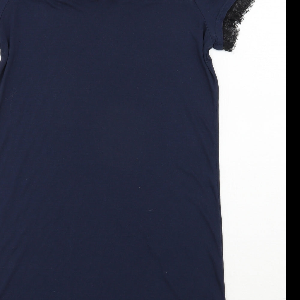 NEXT Womens Black Polyester Dress Size 6 Tie
