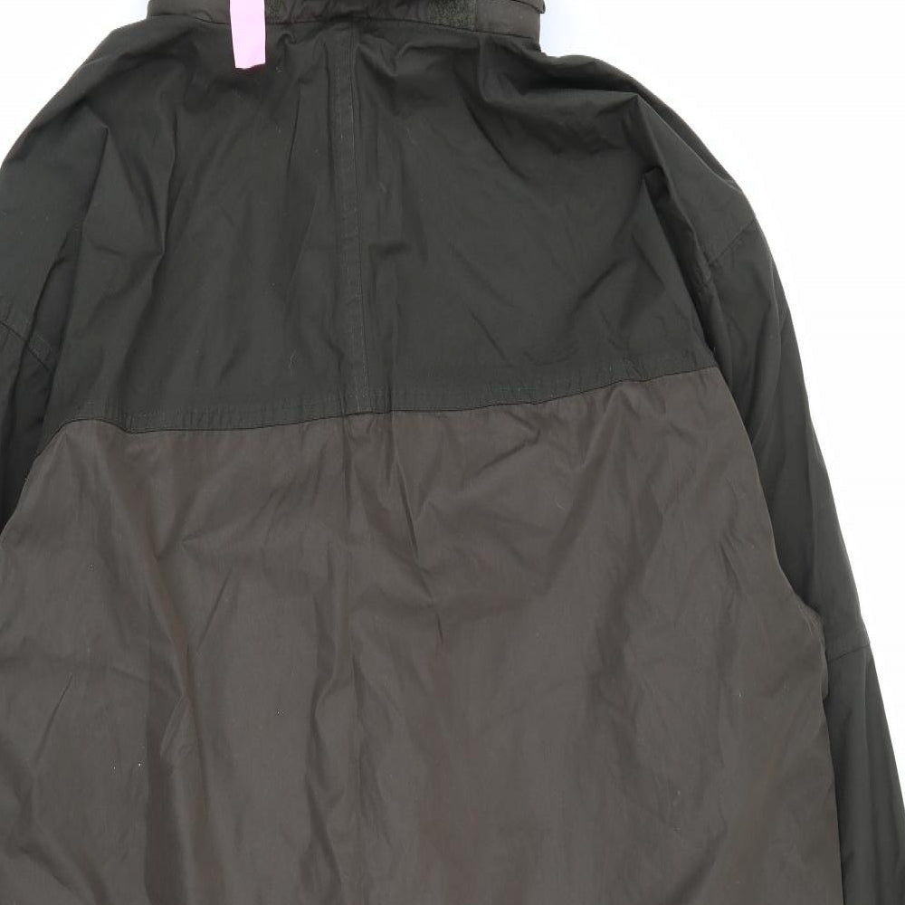 Crane Sports Mens Brown Rain Coat Coat Size XL Zip