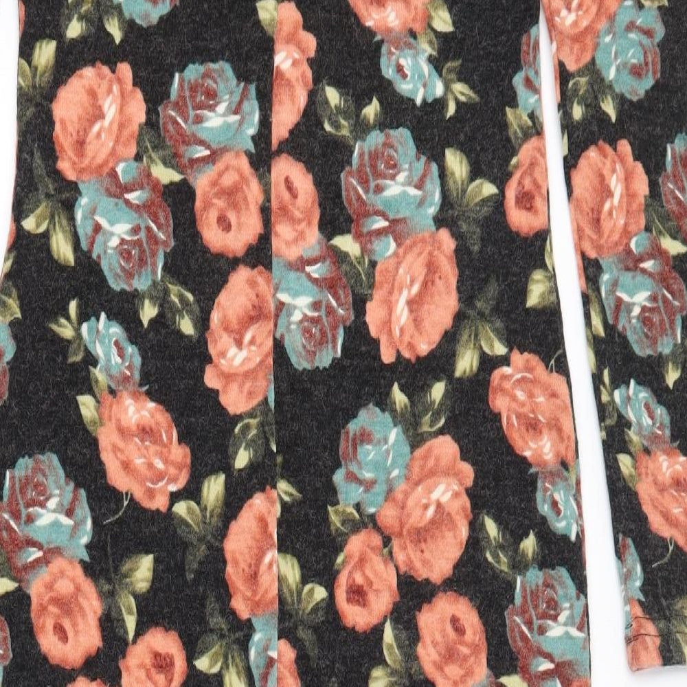 Paprika Womens Grey Floral Acrylic Bodycon Size 12 Scoop Neck