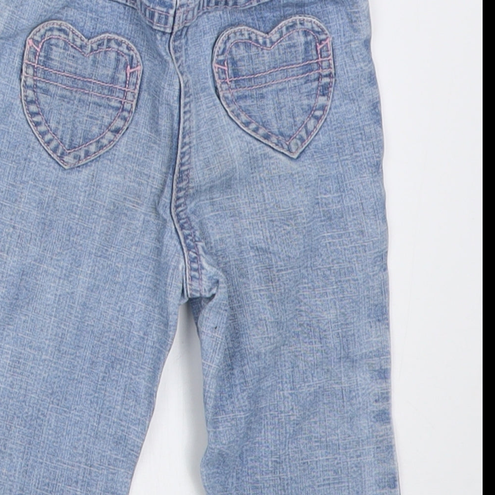 NEXT Girls Blue Cotton Capri Jeans Size 6-9 Months Pullover