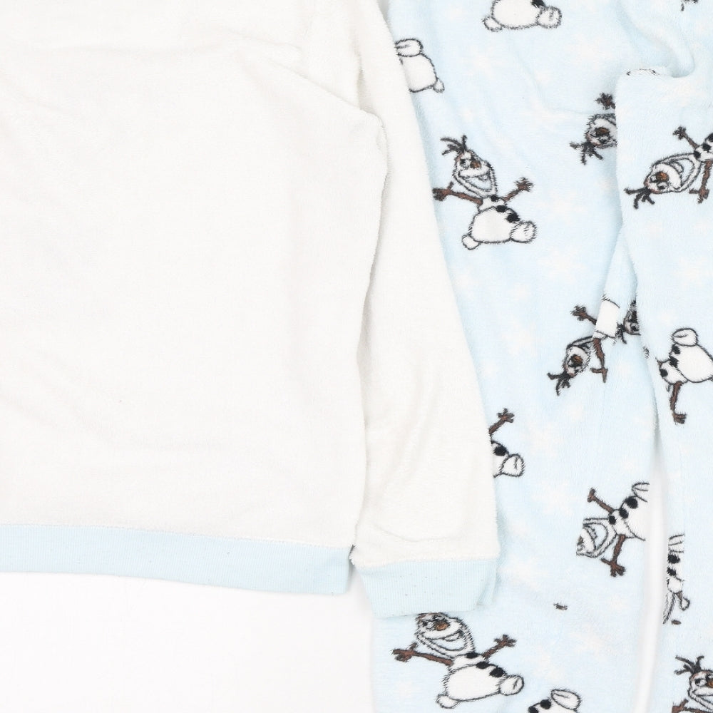 Primark Womens Blue Polyester Pyjama Set Size 6 - Frozen, Olaf