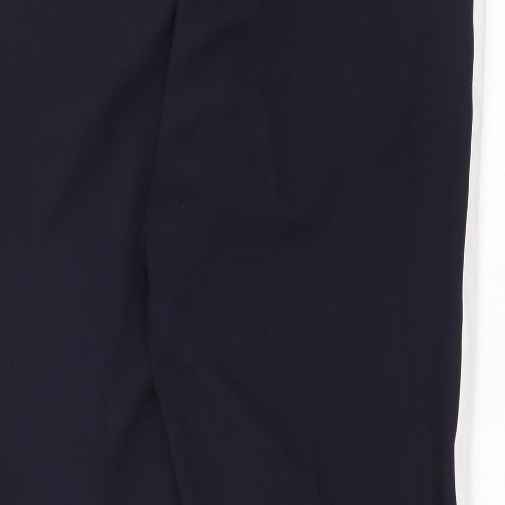 ASOS Womens Blue Polyester Trousers Size 34 in L28 in Regular Zip