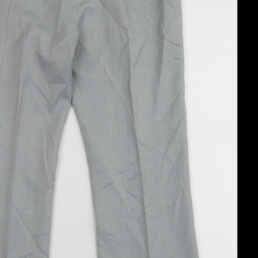 Atmoshpere Womens Grey Polyester Trousers Size 16 L27 in Regular Zip
